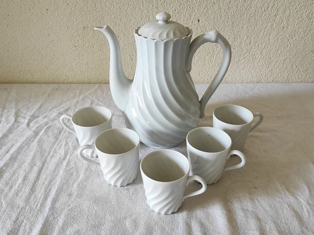 Magnifique set tasses sucrier pot et cafetière en étain | Kaufen auf