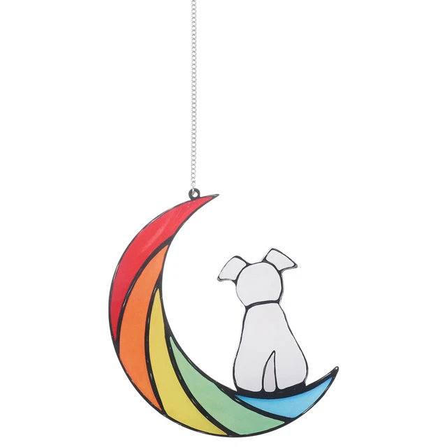 Ciondolo Finestra Acrilico Catturatore Sole Finestra Da Appendere Decorazione Luna Cane