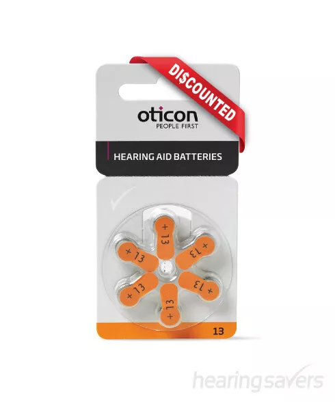 NEW Oticon Hearing Aid Batteries size 13 from Hearing Savers