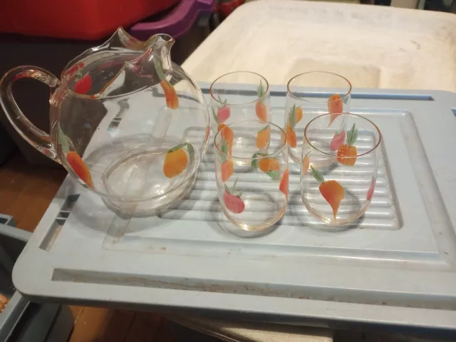 Miniature Pitcher and 2 Glasses of Orange Juice [AZT B0218]