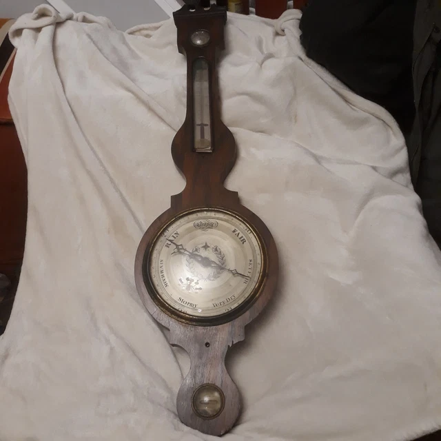 ANTIQUE VICTORIAN BAROMETER Banjo Rosewood Restoration Project Parts