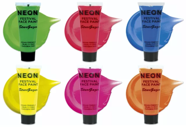 Stargazer Körperfarbe Neon UV Reaktiv Festival Gesicht Make-Up Sweat Dicht