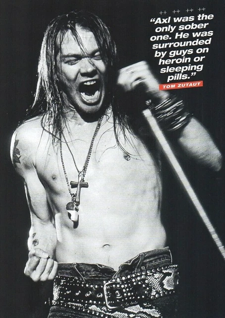 GUNS N' ROSES - Axl Rose The Sober One - Full Size Magazine Advert £5.