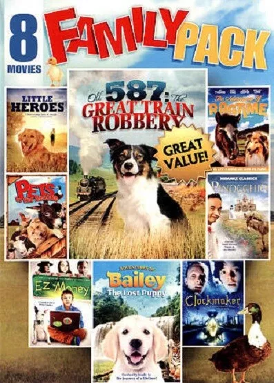 8movie DVD CLOCKMAKER Little Heroes RAGTIME Bailey Lost Puppy PINOCCHIO Kay LENZ