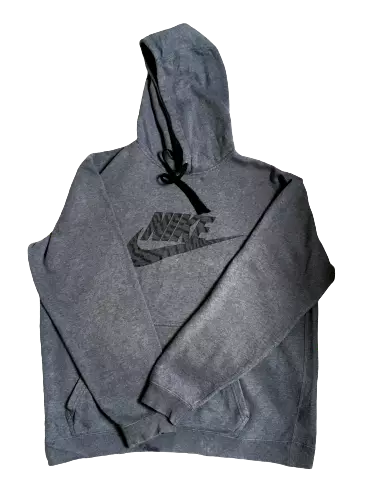 Felpa con cappuccio uomo grigia pullover taglia invernale grandi ragazzi abbigliamento sportivo Nike stampa logo
