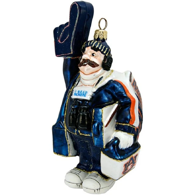 Auburn University Tigers I Need Tickets Polish Glass Christmas Ornament