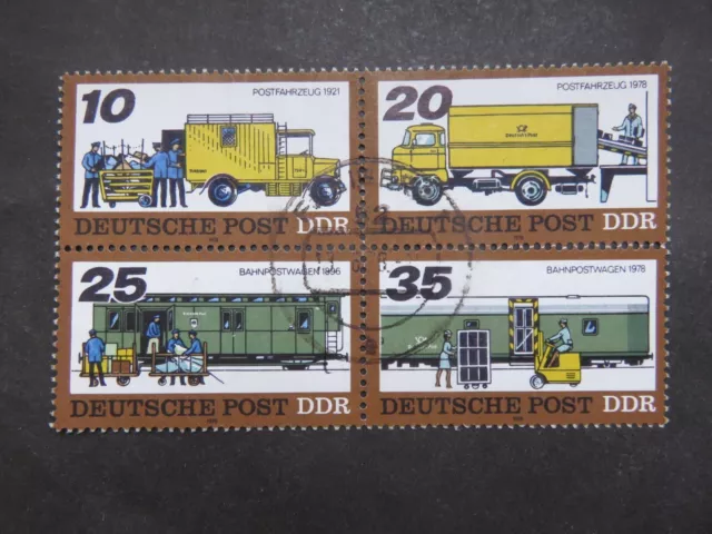 1978 DDR Mi-Nr. DD 2299-2302 Transport von Post Postal komplett gestempelt