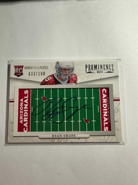 K133,416 - 2013 Panini Prominence Rookie NFL Field Auto #182 Ryan Swope #/100