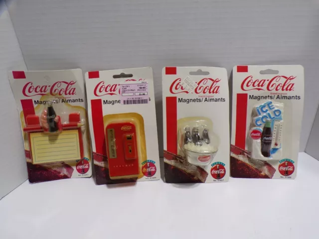 New Unopened Coca-Cola Magnets Lot of 4