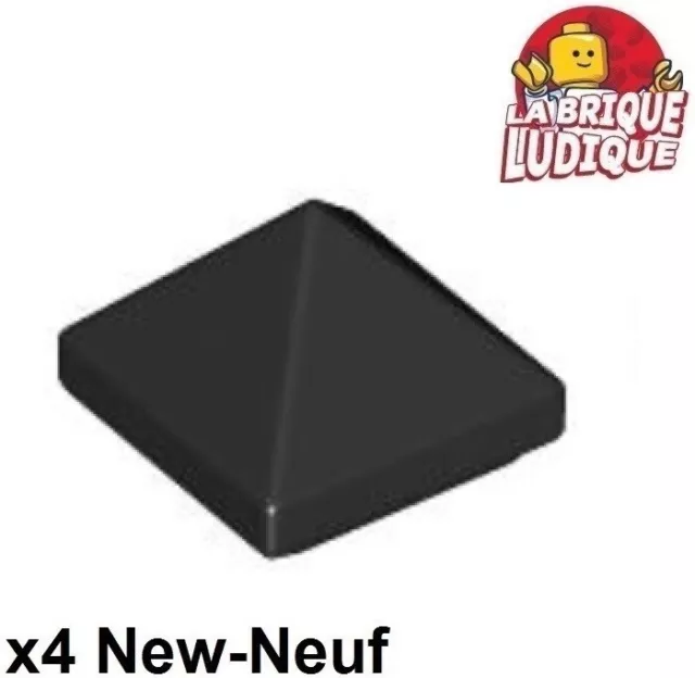 Lego 4x slope brick 45° 1x1 pyramide Quadruple Convex noir/black 22388 NEUF