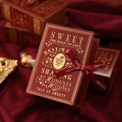 Caja de dulces creativa simple en forma de libro con cinta cajas de regalos San Valentín ParLNWFG