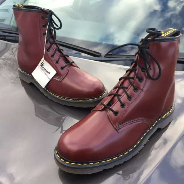 DR MARTENS 1460 cherry red leather boots UK 12 EU 47 Made in England £ ...