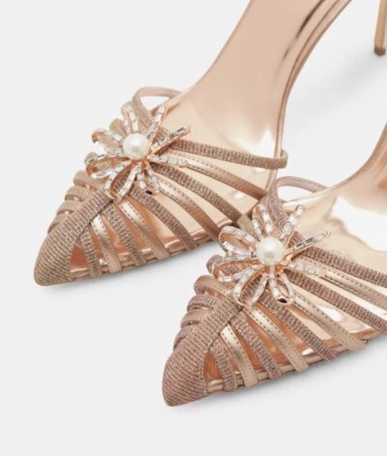 TED BAKER WOMENS Size 5 Rose Gold Heeled Sandals Buy New With Tags