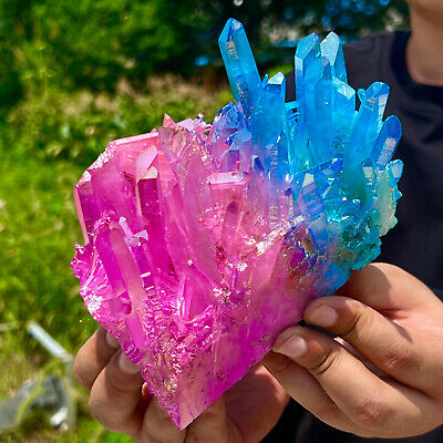 2.32LB Angel Aura Quartz Titanium BismuthSiliconcluster Rainbow Crystals Stone