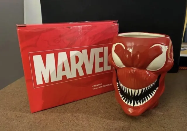 Marvel Carnage Head Molded Mug Spider-Man Red Venom 2015 Loot Crate Exclusive