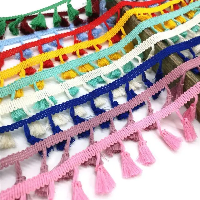 Tassel Ribbon Trim Fringe Yards Cotton Sewing Curtain Latin Dress Wedding Decor