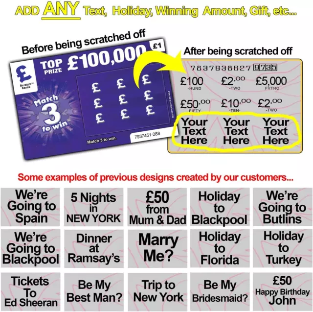 Shows LITTLE MIX TICKETS as PRIZE GIFT Scratch Card Scratchcard or Personalised 3