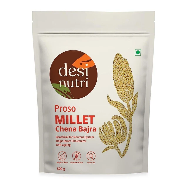 Desi Nutri Proso Millet Chena Bajra 17.6 oz Ricco di fibre e proteine Sri Anna