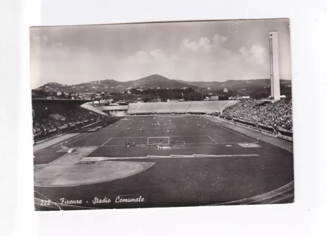 cartolina FIRENZE STADIO COMUNALE viaggiata anni 60 fotografica