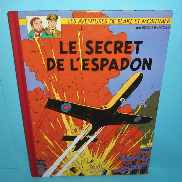Bd Blake Et Mortimer Le Secret De L'espadon T 1 Dos Toile 1991