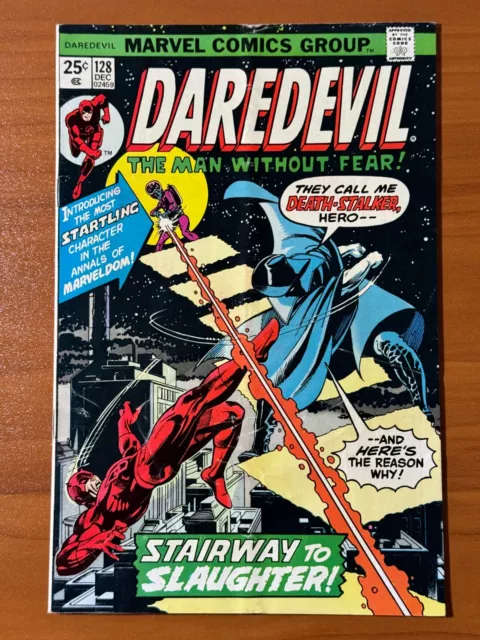 DAREDEVIL The Man Without Fear! #128 Vintage Marvel Comic Dec 1975 FN+