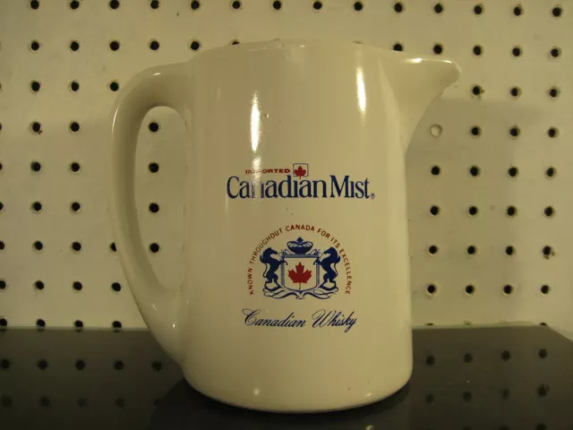 Canadian Mist Imported Canada Whiskey Promotional Stoneware Pitcher Decanter