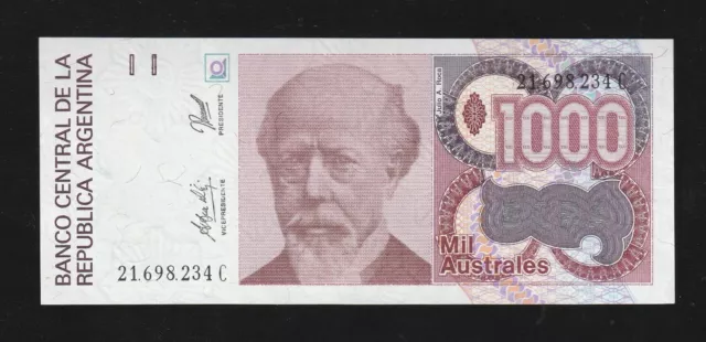 Argentina, 1000 Australes, 1985 - 1990 , P-327, Uncirculated Banknote