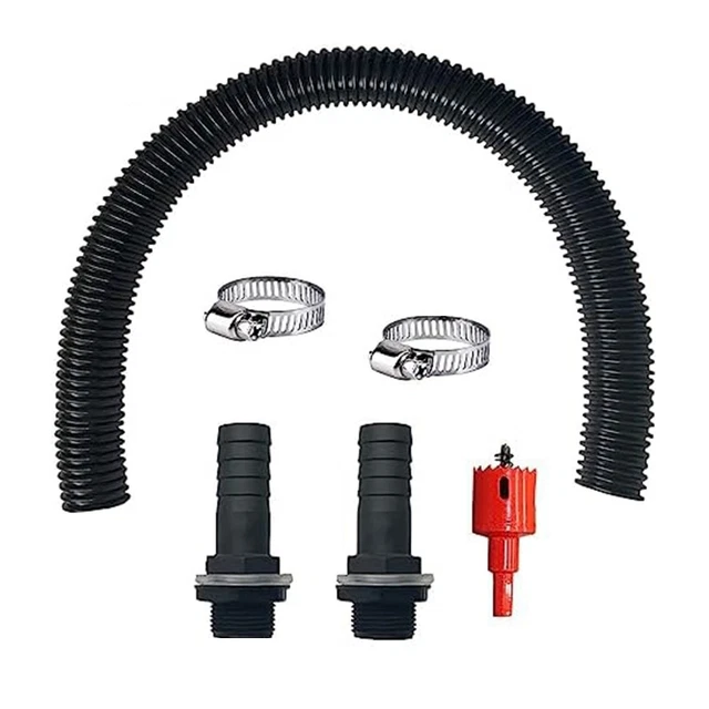 SET DI COLLEGAMENTO per RAIN BUNTS incluso TUBO DI COLLEGAMENTO, parti di collegamento in plastica, CONNETTORE RAIN BUNN per PULSANTE PIOGGIA e CANNA PIOGGIA con tubo da 25 cm