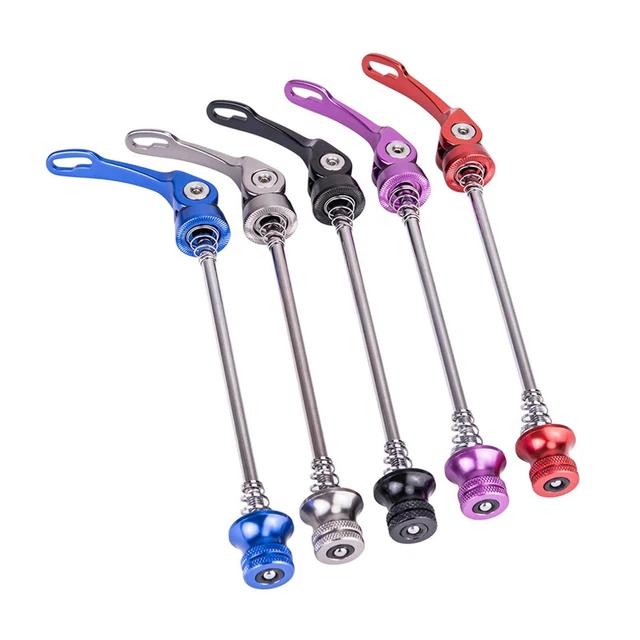 Vis de moyeu de vélo VGEBY - 2 pièces - M10xP1.0 - en alliage d'aluminium - noir/rouge