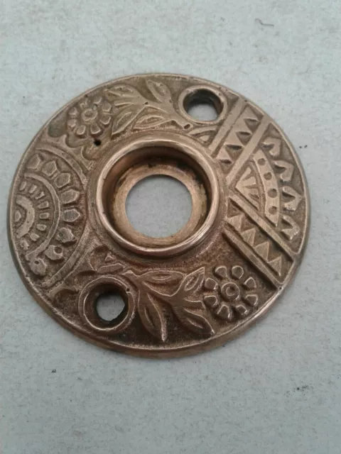 Antique Brass/Bronze Door Knob Rosette Victorian Eastlake  Door Hardware