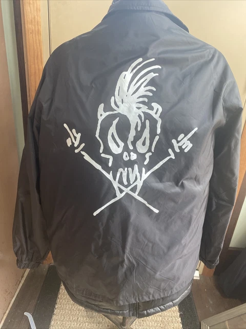 METALLICA Probity Official Mens L Windbreaker Jacket Scary Guy Coat Coach Nice!