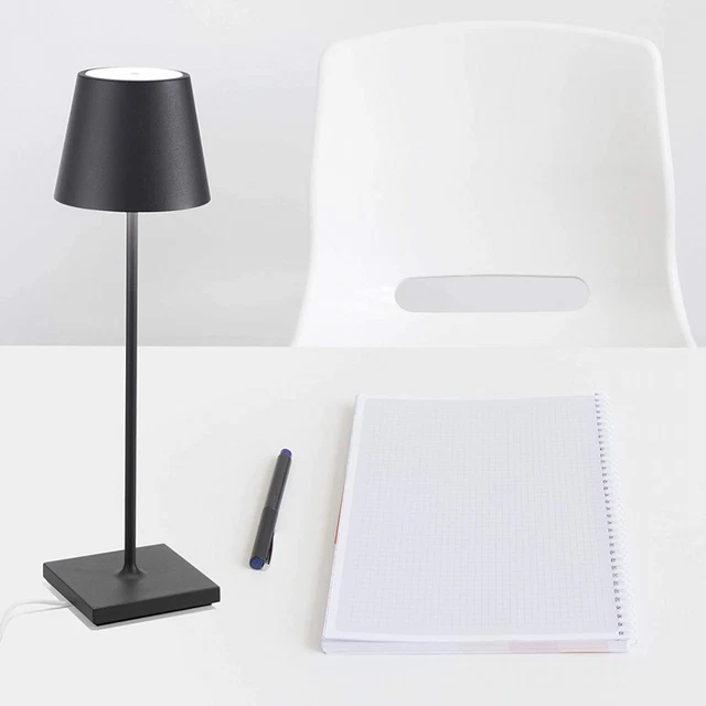 Lampada a led tavolo touch ricaricabile moderna a 3 colori bar ristoranti hotel 2