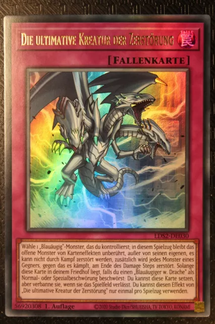 Die ultimative Kreatur der Zerstörung, LDS2-DE, UR, 1. Auflage, YuGiOh.