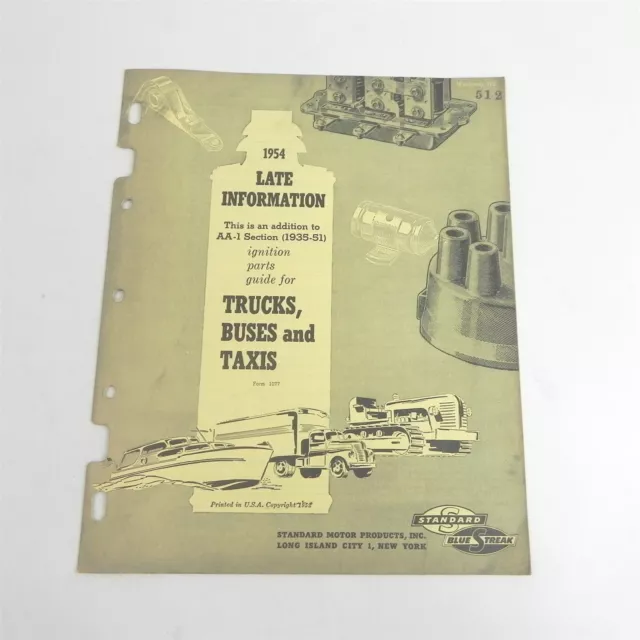 1954 Standard Blue Streak Late Information Catalog For Trucks Buses And Taxis