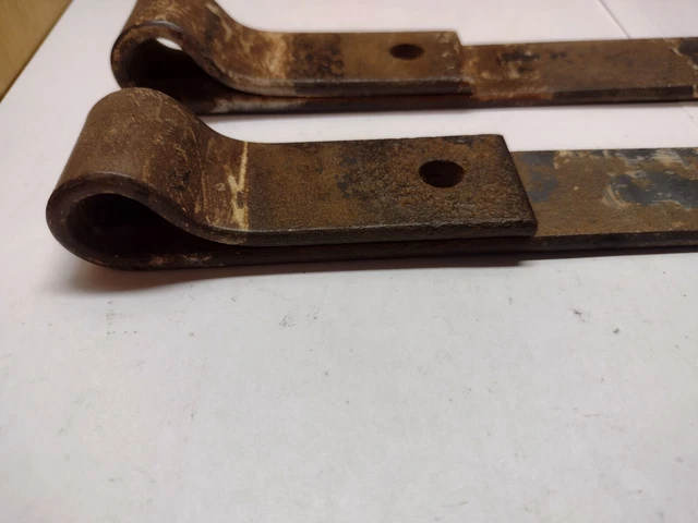 Primitive Antique Hand Forged Barn Door Strap Hinge Gate Iron 8 1/2" Long *** 2