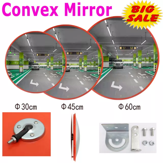 Convex Traffic Mirror 30 45 60cm Blind Spot Wide Angle Driveway Road Workshop