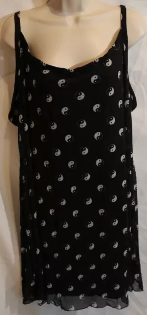 Women's Hot Topic Yin Yang Mesh Dress Plus Size 1 NWT