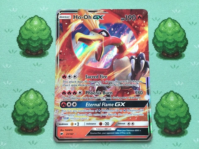 Pokemon - Ho-Oh GX - 21/147 - SM Burning Shadows - Half Art