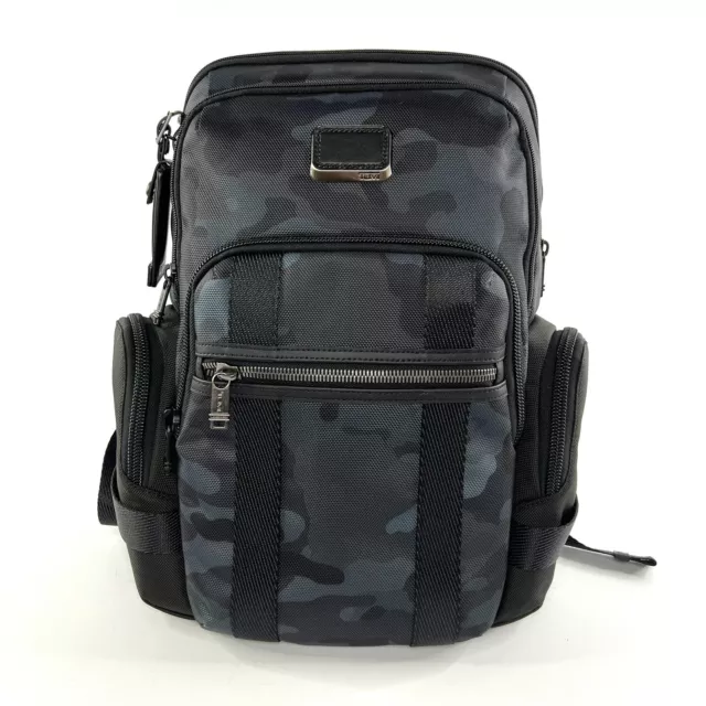 TUMI Nathan Expandable Business Laptop Backpack Navy Camo Black