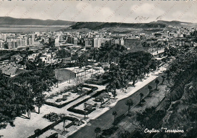 1956 CAGLIARI Terrapieno panorama Cartolina