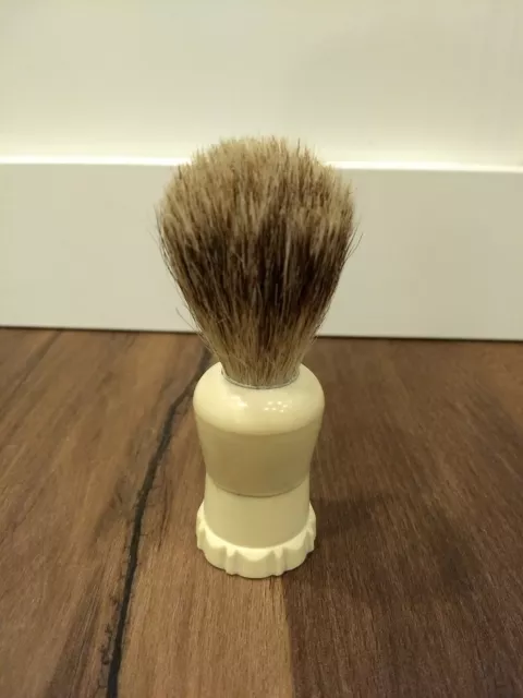 Vintage Shaving Brush Century Set in Rubber Pure Badger Cream