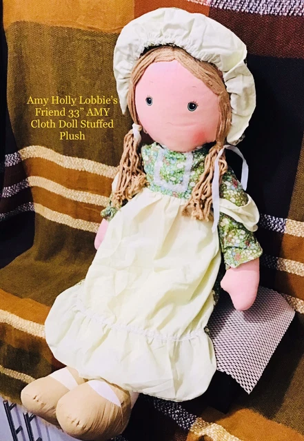Vintage 1970s Knickerbocker 33” Holly Hobbie Friend AMY Cloth Rag Doll