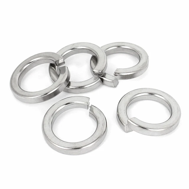 25mm  2.5 Cm 316 Acier Inoxydable Split Cadenas Rondelles Ressort Pad 5 Pcs