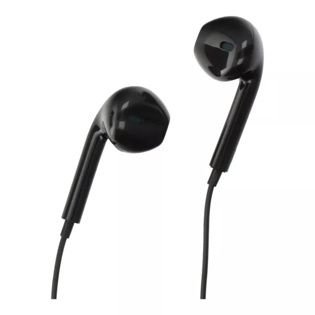 Earpods Kopfhörer Handy kabelgebunden Headset Klinke 3,5 mm Schwarz Mikrofon