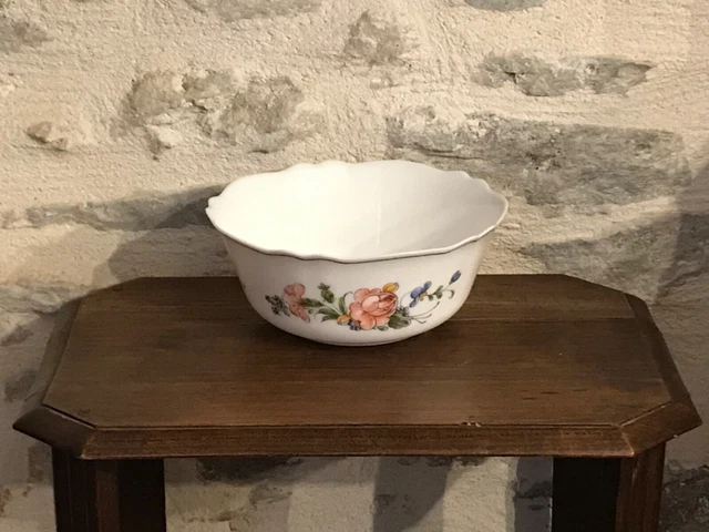 Saladier Vintage Arcopal 20 Cm – Motif Hibiscus – État Correct
