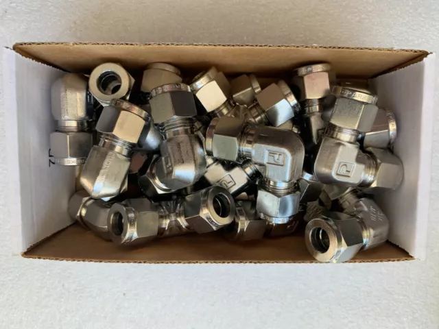 Parker 6EE6 elbow 3/8x3/8" Compression Box of 20 pieces 316 Stainless Steel