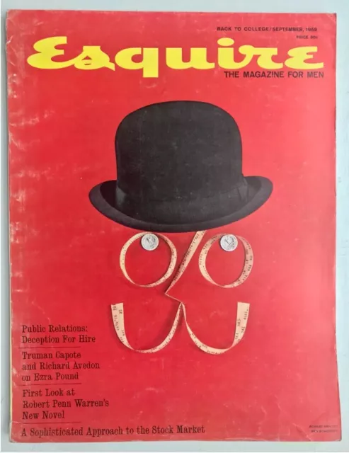 Vintage Esquire magazine. Sept 59. Richard Avedon. Gina Lollobrigida. RARE.