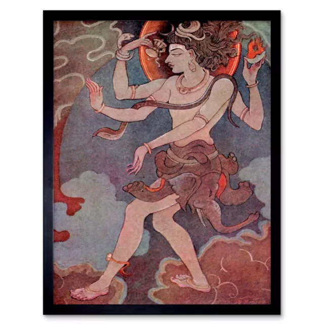 Mazumdar Dance Of Shiva 12X16 Inch Framed Art Print