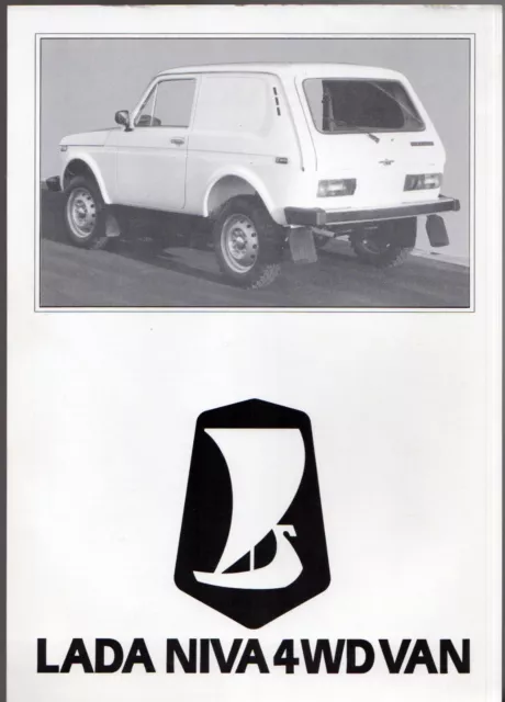 Lada Niva Van 1986-88 UK Market Single Sheet Sales Brochure