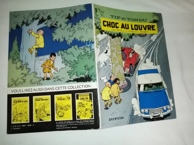 Choc au Louvre N°9 -Tif et Tondu -  Réédition broché 1978